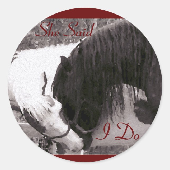 "I Do"-Umschlag Aufkleber (Vorderseite)