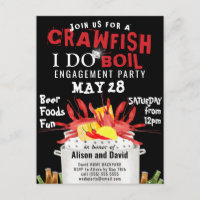 I DO Verlobung Crawfish Boil Party Einladung