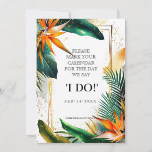 "I DO" Vögel des Paradieses Bliss Save The Date