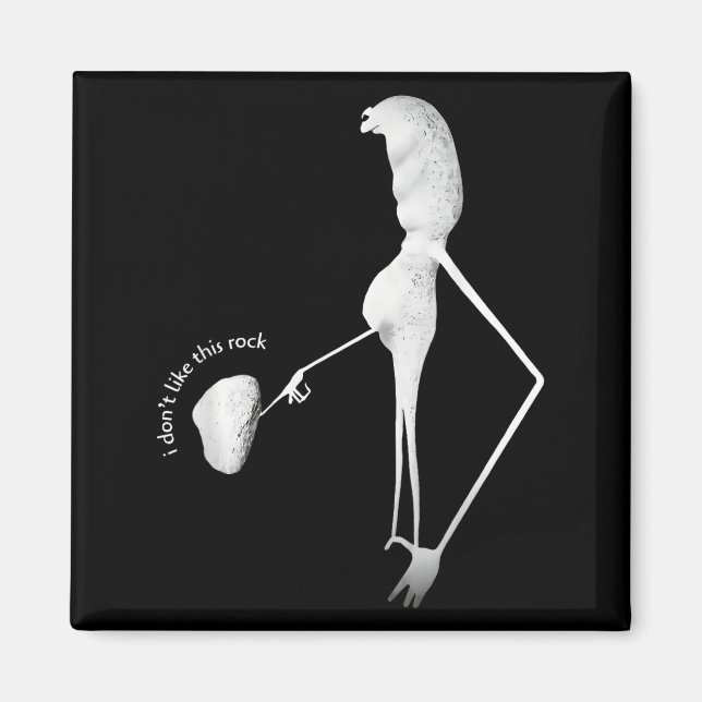 I Don’t Like This Rock Marcus The Worm Funny Meme  Magnet (Vorne)