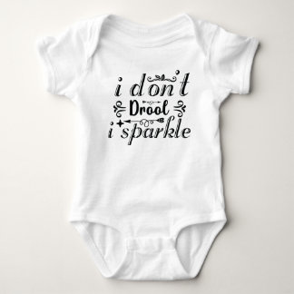 "I don't drool i sparkle" lustiger Baby Bodysuit Strampler