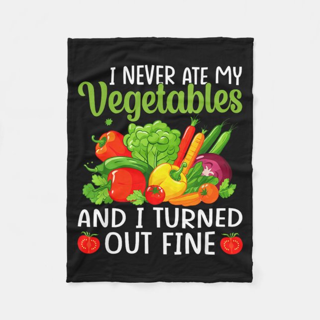 I Don't Eat Anything Vegetables Funny Vegetarian S Fleecedecke (Vorderseite)