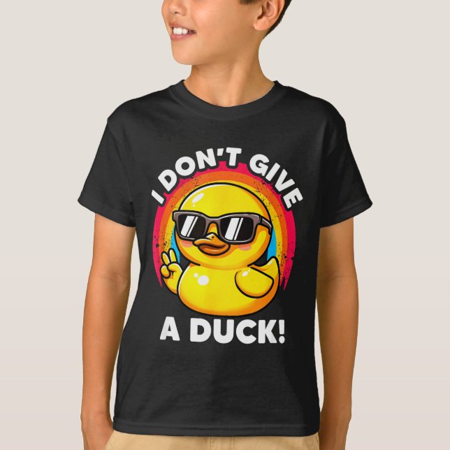 I Don't Give A Duck Lover Funny Duck Owner Rude I  T-Shirt (Vorderseite)