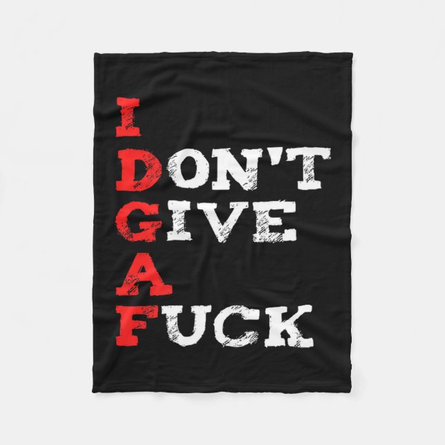 I Don't Give A For  Fleecedecke (Vorderseite)
