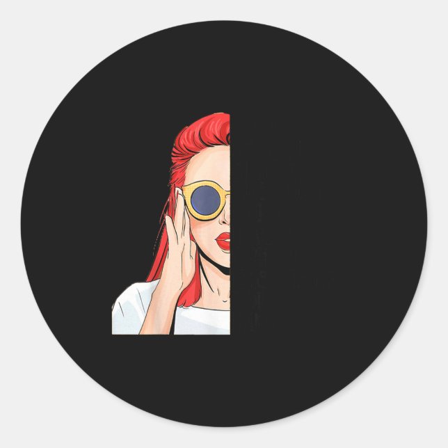 I Don't Have An Attitude Problem I Just Have A Red Runder Aufkleber (Vorderseite)