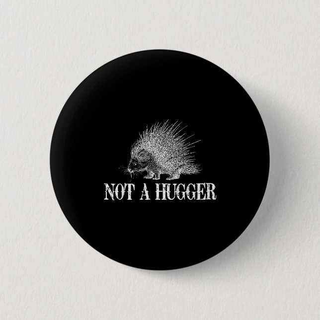 I Don't Hug Apparel Funny Introvert Rcune Tee - Un Button (Vorderseite)