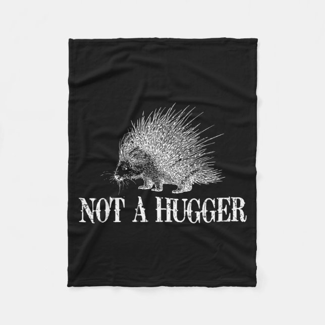 I Don't Hug Apparel Funny Introvert Rcune Tee - Un Fleecedecke (Vorderseite)