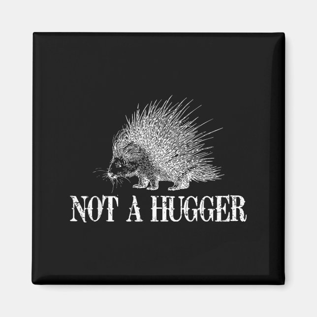 I Don't Hug Apparel Funny Introvert Rcune Tee - Un Magnet (Vorne)