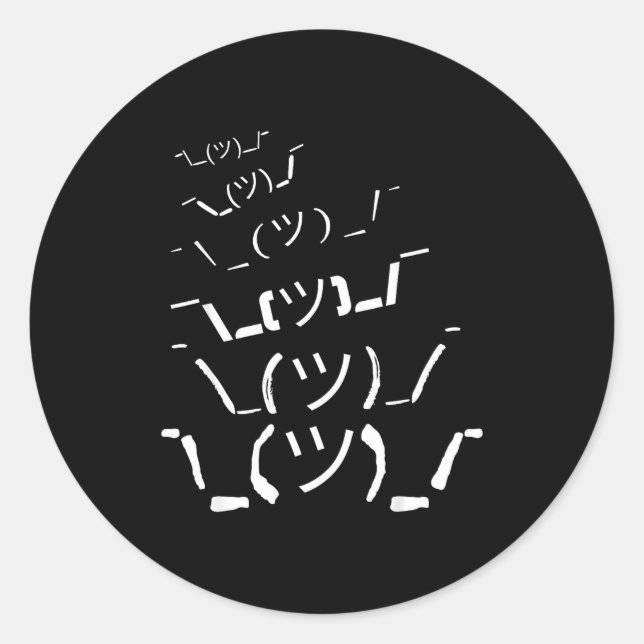 I Don't Know Idk  Runder Aufkleber (Vorderseite)