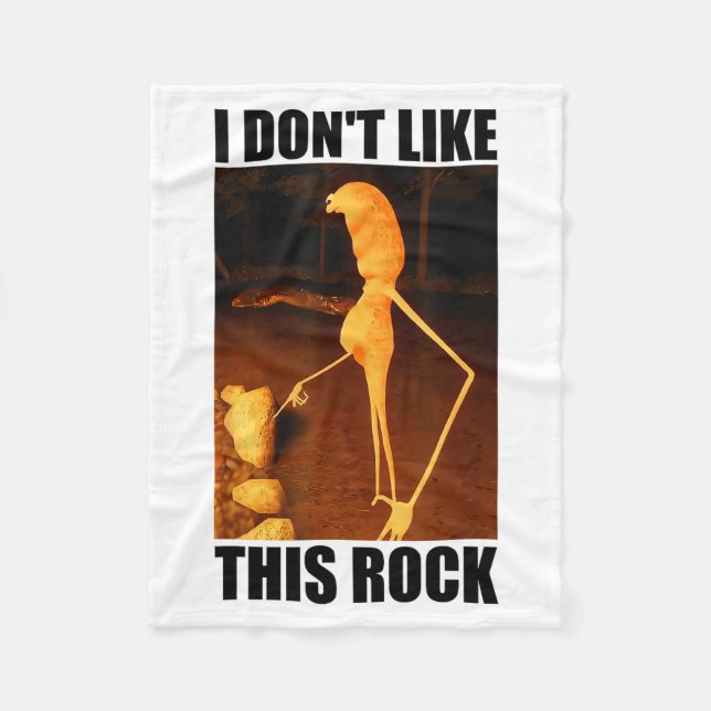 I Don't Like This Rock Funny Marcus The Worm Meme  Fleecedecke (Vorderseite)