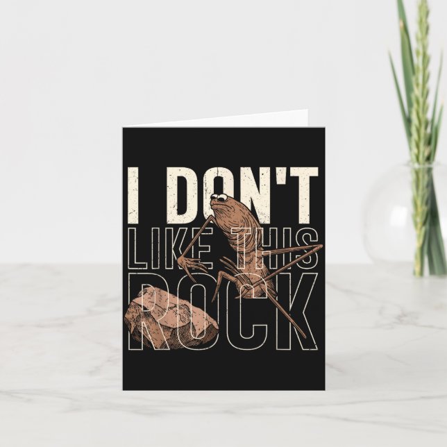 I Don't Like This Rock Marcus The Worm Meme Funny  Karte (Vorderseite)