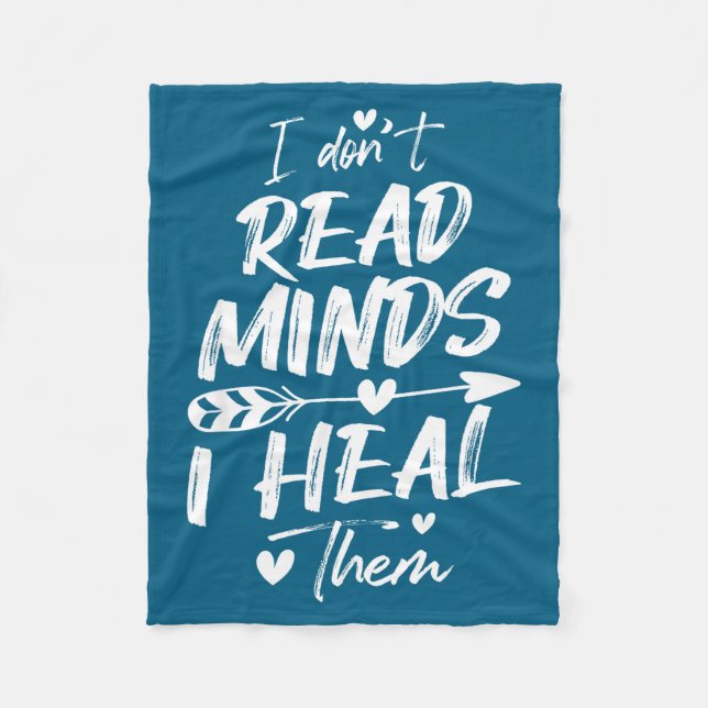 I Don't Read Minds I Heal Them - Psychology Psycho Fleecedecke (Vorderseite)
