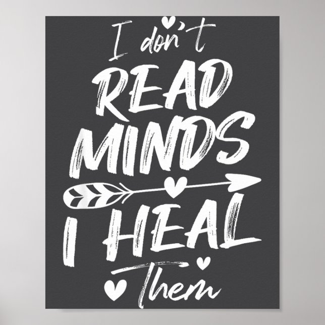 I Don't Read Minds I Heal Them - Psychology Psycho Poster (Vorne)