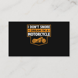 I Dont Snore I Dream Im A Motorrad Schnarchen Begleitkarte