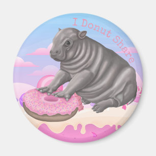 I Donut Share Hippo Magnet