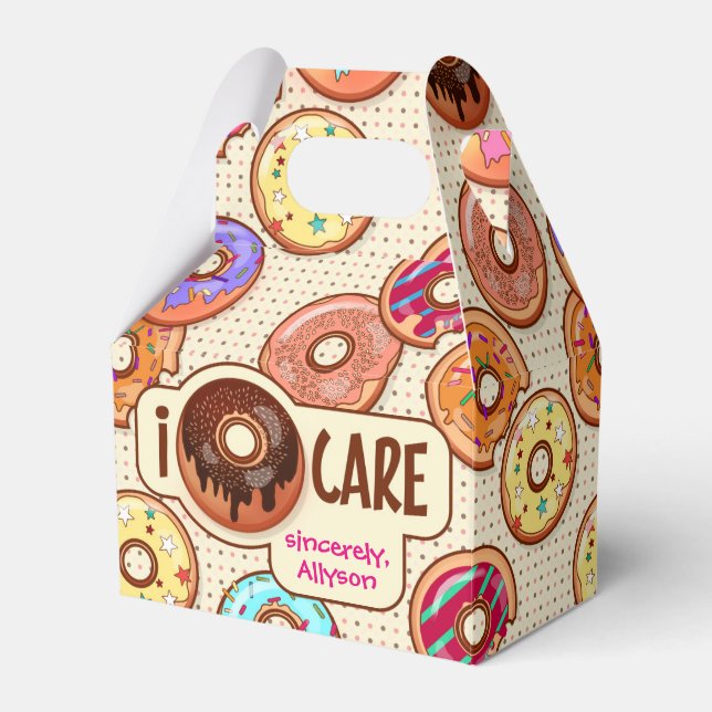 I Doughnut Care Niedlich Funny Donut Sweet Leckere Geschenkschachtel (Vorderseite)