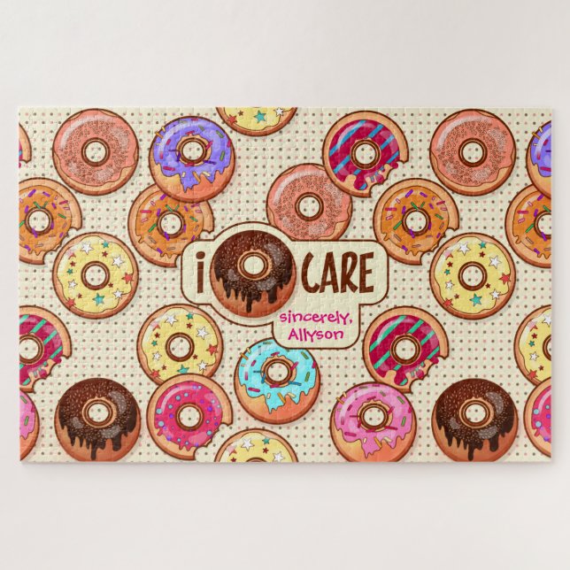 I Doughnut Care Niedlich Funny Donut Sweet Leckere Puzzle (Horizontal)