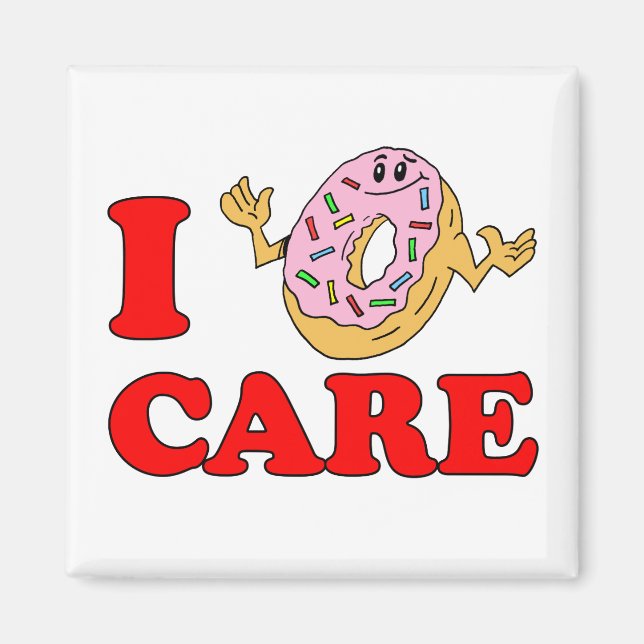 I Doughnut (Do Not Care Cartoon) Magnet (Vorne)