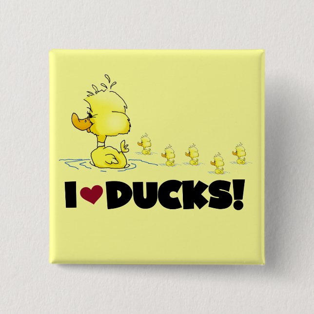 I duckt Liebe T-Shirts und Geschenke Button (Vorderseite)
