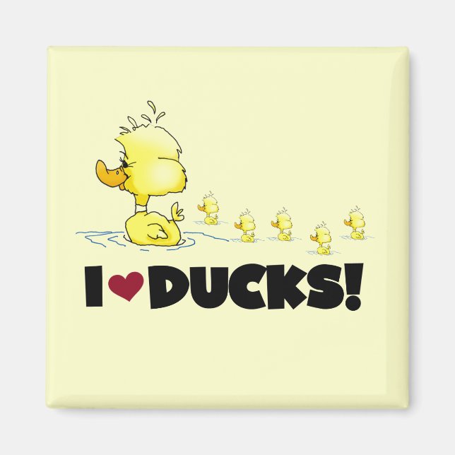 I duckt Liebe T-Shirts und Geschenke Magnet (Vorne)