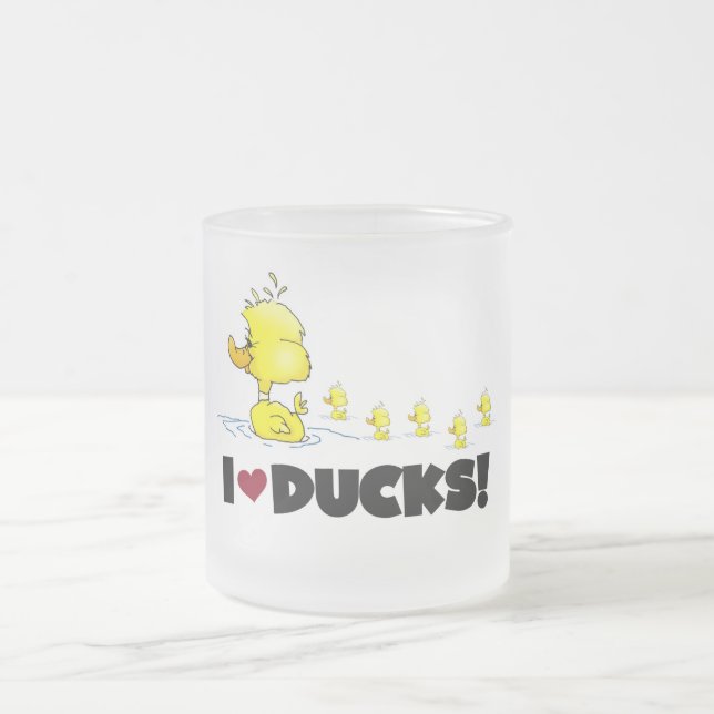 I duckt Liebe T-Shirts und Geschenke Mattglastasse (Mittel)
