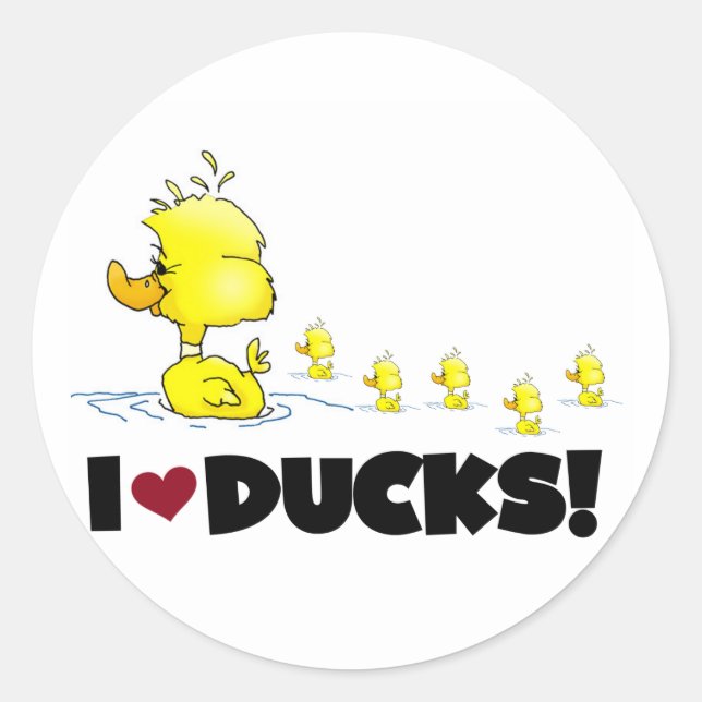 I duckt Liebe T-Shirts und Geschenke Runder Aufkleber (Vorderseite)