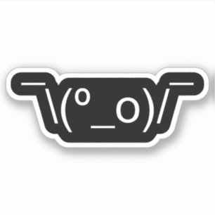 I Dunno LOL Ø\(º_o)/ Ø Emoticon Japanisch Kaomoji Aufkleber