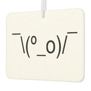 I Dunno LOL Ø\(º_o)/ Ø Emoticon Japanisch Kaomoji Autolufterfrischer