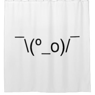 I Dunno LOL Ø\(º_o)/ Ø Emoticon Japanisch Kaomoji Duschvorhang