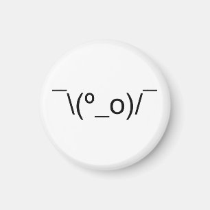 I Dunno LOL Ø\(º_o)/ Ø Emoticon Japanisch Kaomoji Magnet