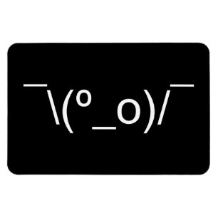 I Dunno LOL Ø\(º_o)/ Ø Emoticon Japanisch Kaomoji Magnet