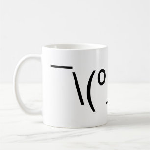 I Dunno LOL Ø\(º_o)/ Ø Emoticon Japanisch Kaomoji Tasse