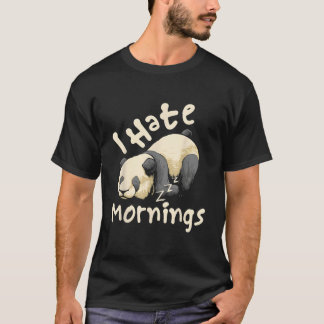I E Mornings Kawaii Sleepy Panda Bear T-Shirt