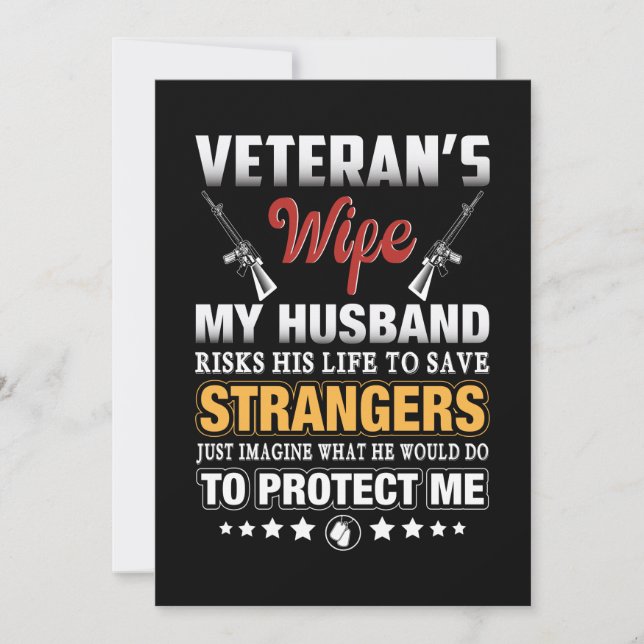 I Ehefrau eines Veteranen Save The Date (Vorderseite)