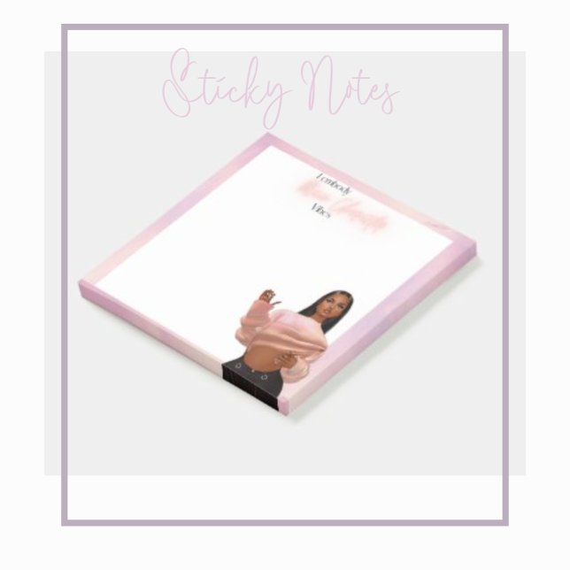 "I Embody Main Character Vibes - Customized 3"x3" Post-it Klebezettel (Von Creator hochgeladen)