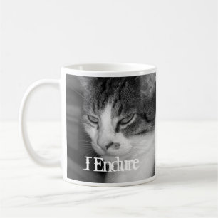"I Endure" Crabby Cat Tasse