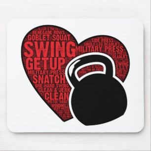 I ENTWURF DER LIEBE-KETTLEBELL MOUSEPAD