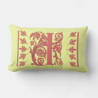 I ERSTE PILLOW - Pink I im gelben Hintergrund Lendenkissen