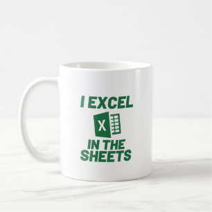 I Excel in den Blättern Spreadshee Funny Accountan Kaffeetasse