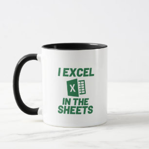 I Excel in den Blättern Spreadshee Funny Accountan Tasse