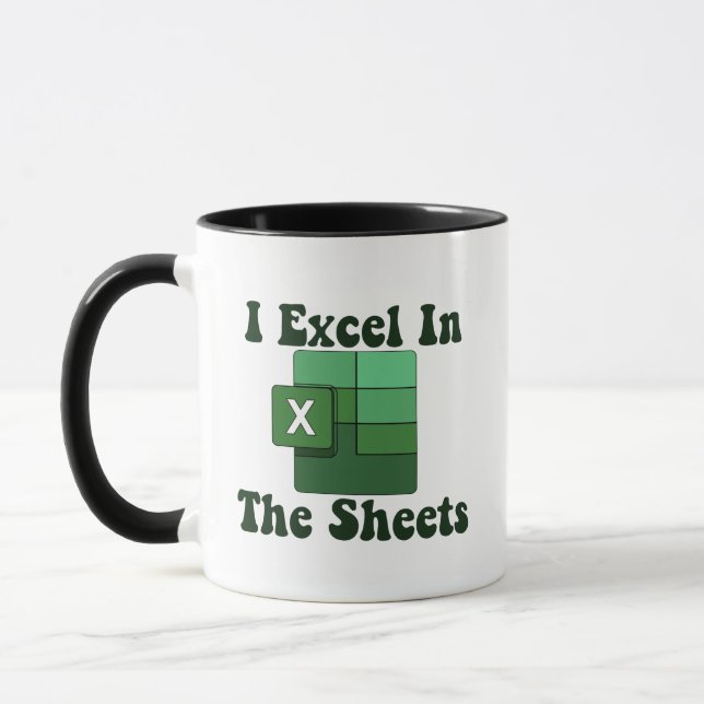 I Excel in Sheets - Excel Tabellenkalkulation Tasse (Links)