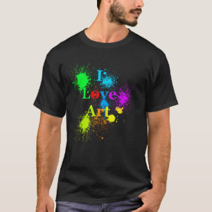 I Farben-Spritzer u. -Tropfen der Liebe-Kunst   T-Shirt
