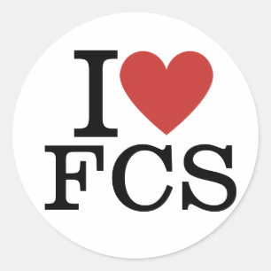 I ❤️ FCS Familie- und Verbraucherwissenschaften Runder Aufkleber