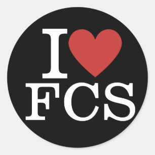 I ❤️ FCS Familie- und Verbraucherwissenschaften Runder Aufkleber