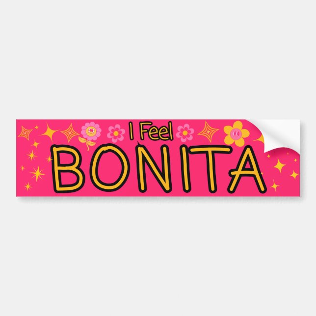 I Feel Bonita Aesthetic Groovy  Autoaufkleber (Vorne)