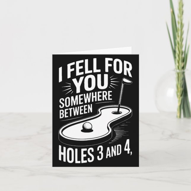 I Fell For You Somewhere Holes 3 And 4 Mini Golf  Karte (Vorderseite)