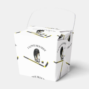 I fertigen Liebehockey mit Stock und Sturzhelm Geschenkschachtel