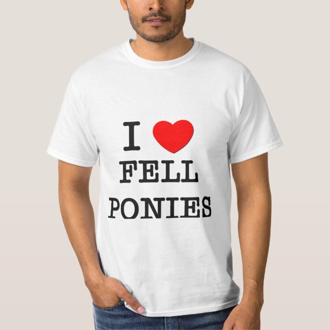 I fiel Liebe Ponys (Pferde) T-Shirt (Vorderseite)