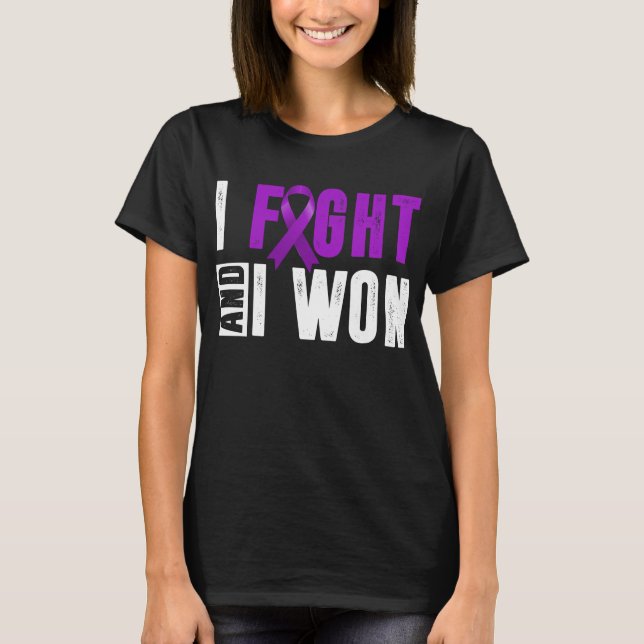 i fight and i won pancreatic cancer warrior T-Shirt (Vorderseite)