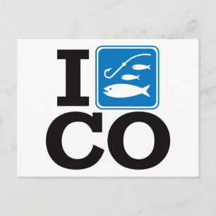 I Fish Colorado - CO Postkarte